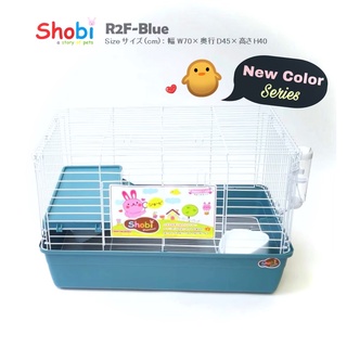 กรงกระต่าย shobi R2F ขนาด 2 ชั้น พื้นที่กว้างขวางขนาดกว้าง 45 ซม. ยาว 67 ซม. สูง 43 ซม.