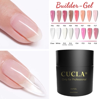 ☀☀☀ Cucla/annies เจลต่อเล็บเจล กึ่งถาวร สีชมพูสดใส ยูวีเจล เล็บนิ้วยาว สีขาว ใส สีนู้ด 60 มล.