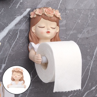 [จัดส่งในพื้นที่] ที่ใส่ม้วนกระดาษทิชชู่ แบบติดผนัง ลายนางฟ้…