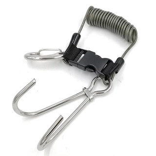 Scuba Reef Stainless SteelHook Double Diving Reef Hook with Spiral