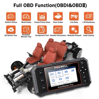 Foxwell-nt614 Elite OBD2 เครื่องสแกนเนอร์ ABS SRS พร้อมไฟ EPB สําหรับวิเคราะห์รถยนต์