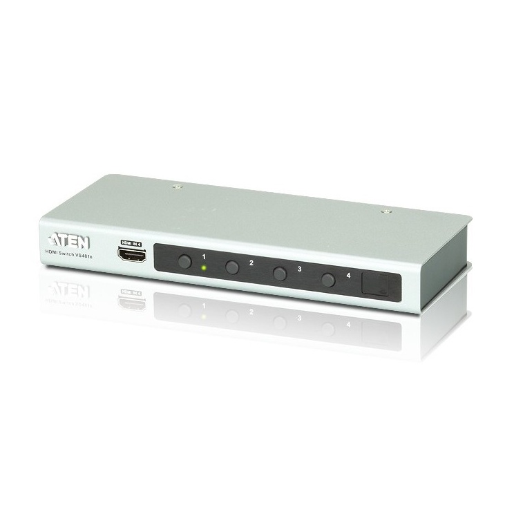 ATEN 4K2K HD Switch 4 port สลับสัญญาณ HD เข้า 4 ออก 1 สลับภาพได้จาก IR remote, RS232 และปุ่มกดหน้าเค