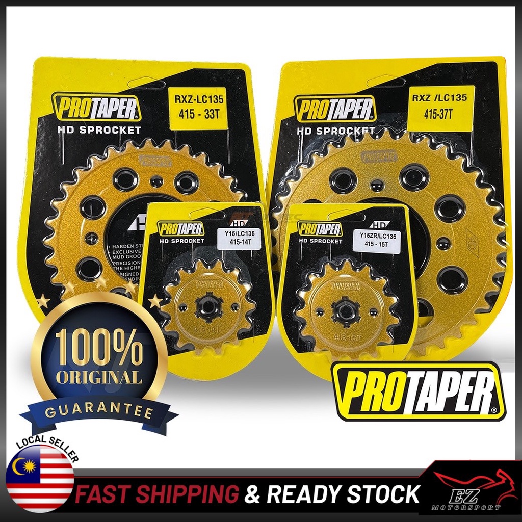 Protaper 415 เหล็กชุบแข็งเฟืองโซ่ทอง 415 Emas YAMAHA LC135 RXZ SRL LAGENDA Y125Z 125ZR Y15 Y15ZR Y16ZR