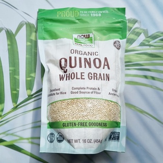 เมล็ดควินัว ออร์แกนิค Organic Quinoa Whole Grain 454 g (Now Foods®) ควินัว ขาว