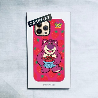 Casetify X Disnep PIXAR TOY STOORY เคสนิ่ม ลายหมีสตรอเบอร์รี่ โรสพิงค์ สําหรับ IPhone 14 13 12 11 Pro MAX Mini XS MAX XR X SE 6 6S 7 8 Plus