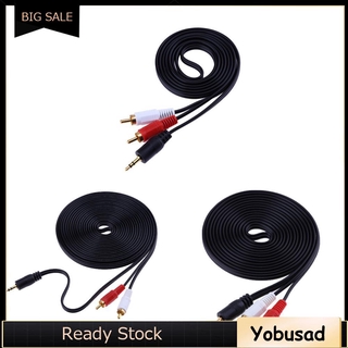 YS . 5 mm Audio Cable Connector 2rca Flower One Point Two Speaker AV Cable