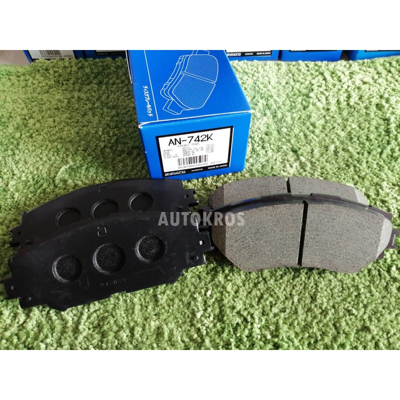 ผ้าเบรค Akebono AN742K Altis 08-18 /SIENTA คู่หน้า
