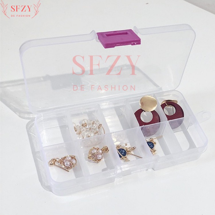 กล่องเก็บเครื่องประดับ 10ช่อง ปรับได้ กล่องเก็บของ กล่องอเนกประสงค์ สำหรับสร้อยคอ แหวน ต่างหู ยา ลูกปัด หูฟัง X1 - รูปที่ 7