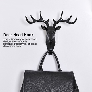 UHomee Animals Deer Head ตะขอแขวนผนังสําหรับแขวนตกแต่งห้องบ้าน