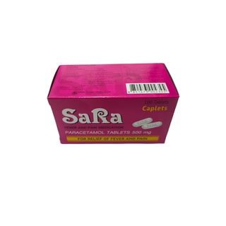 SARA ซาร่า 500 มิลลิกรัม 100 เม็ด เม็ดรีและกลม