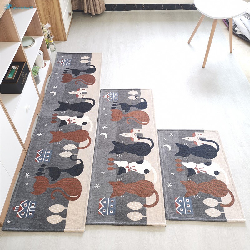 Kitchen Floor Mats Household Cartoon Dirt-Resistant Non-Slip Floor Mats ...