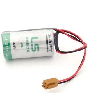 SAFT LS26500 26500 C 3.6V 8000MAH แบตเตอรี่ชาร์จไฟ (LS26500) PLC อุตสาหกรรมแบตเตอรี่เซลล์พร้อมปลั๊ก