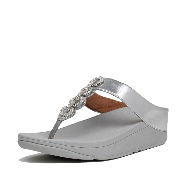 FITFLOP รองเท้าลำลองผู้หญิง FINO SPARKLE รุ่น CC6-011 สี SILVER รองเท้าผู้หญิง