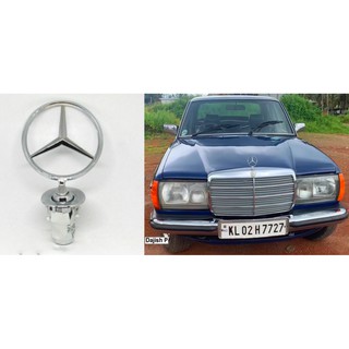 โลโก้ติดกระจังหน้า เบนซ์ รุ่นเก่า งานโลหะ mercedes benz w123 Front Bonnet Logo Emblem Fit