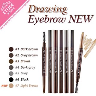 ดินสอเขียนคิ้ว ที่เขียนคิ้ว ETUDE  Drawing Eye Brow  เพิ่มปริมาณ↑30%(พร้อมส่ง)  เนื้อเนียนนุ่ม เขียนง่าย ติดทนนาน