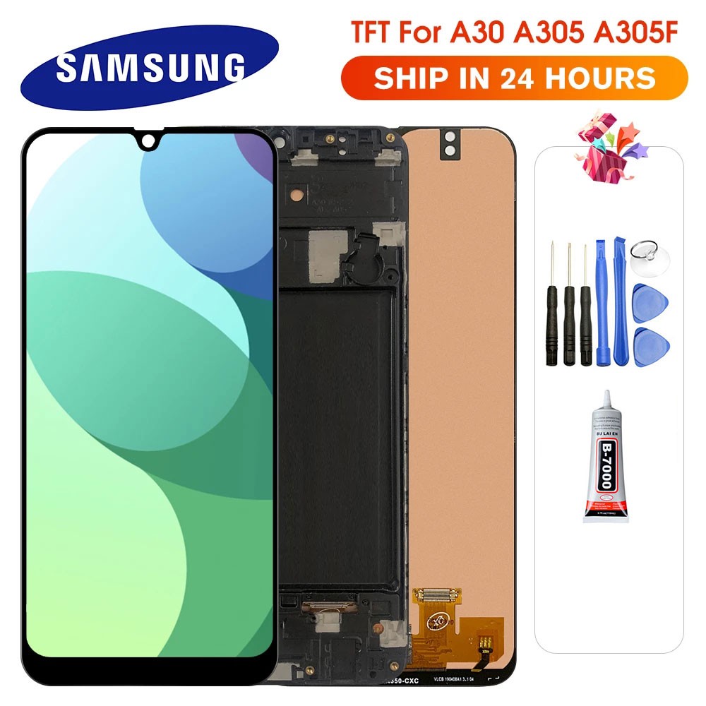 สําหรับ Samsung Galaxy A30 A305/DS A305F A305FD A305A จอแสดงผล LCD Touch Screen Digitizer เปลี่ยน