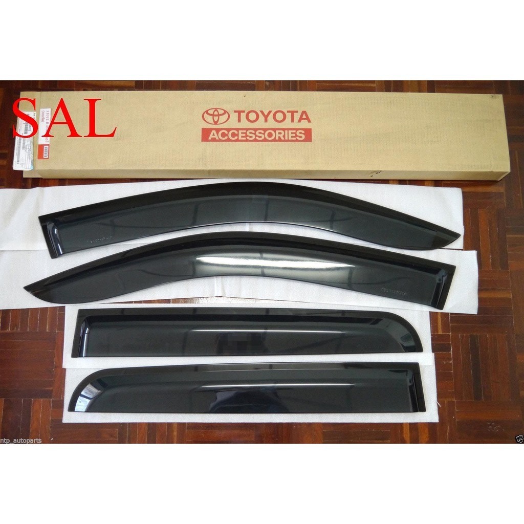 (ศูนย์แท้) กันสาดประตู โตโยต้า วีโก้ ปี 2005 - 2014 4ประตู สีดำใส แชมป์ Toyota Vigo SR5 CHAMP กันสาด