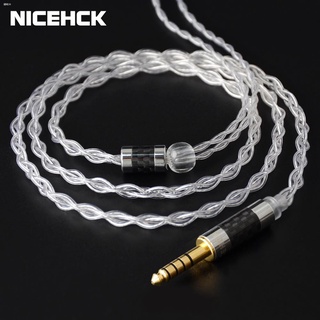 Nicehck Litzps 4n Litz Pure Silver สายเคเบิ้ลหูฟังอัพเกรด 3 . 5 / 2 . 5 / 4 . 4 มม . Mmcx Qdc 0 . 78 มม . 2 Pin สําหรับ