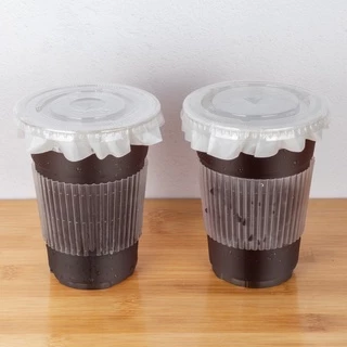 🚚ส่งฟรี ส่งไว🔥 กระดาษปิดปากแก้วทรงกลม 13cm Take home สำหรับกันน้ำหก (500 แผ่น)