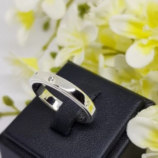 Memorine Jewelry แหวนเงินแท้ 925 ฝังเพชรสวิส (CZ) : SR164