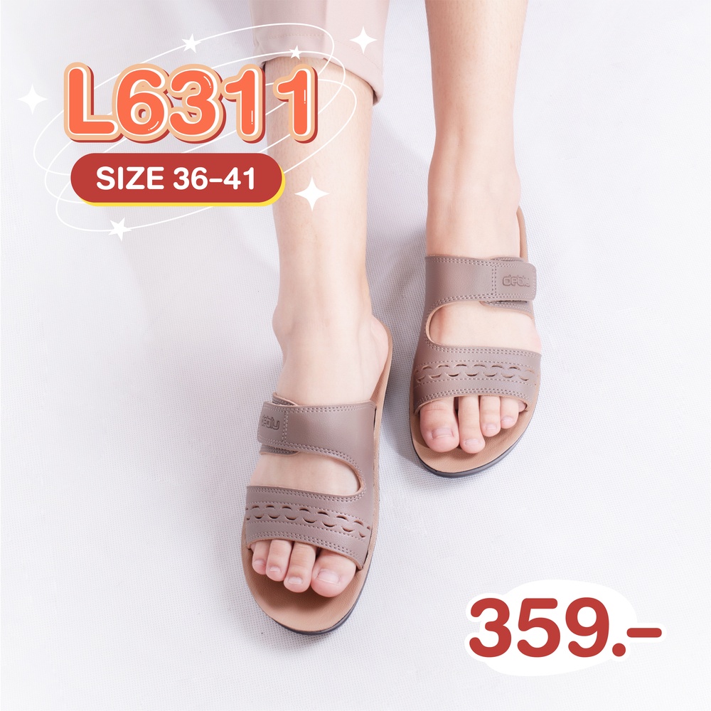 พร้อมส่ง รองเท้าแฟชั่นผู้หญิงแบบสวม น้ำหนักเบา รองเท้าแตะเพื่อสุขภาพ DEBLU รุ่น L6311