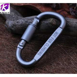 carabiner พวงกุญแจ คาราบิเนอร์ อลูมิเนียม ทรงแหวนตัว D อัลลอยด์แบบแข็งพิเศษ