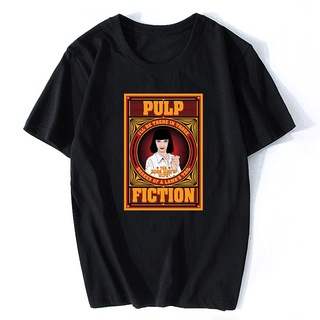 เสื้อยืด พิมพ์ลายภาพยนตร์ Mia Wallace Pulp Fiction สไตล์ฮิปฮอป แฟชั่นสําหรับผู้ชาย