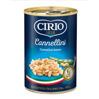 CIRIO Cannellini White Beans in Brine 410g.ซีริโอแคนเนลลินีถั่วขาวในน้ำเกลือ 410 กรัม วัตถุดิบ อาหารกระป๋อง ผักกระป๋