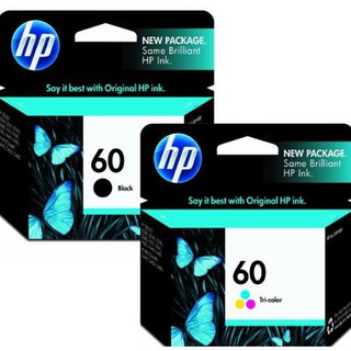 HP 60 Black ,Color Original Inkjet หมึกแท้