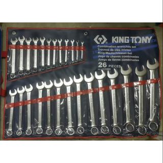 ประแจแหวนข้างปากตาย 26ชิ้นเบอร์ 6-32 king tony 1226mr