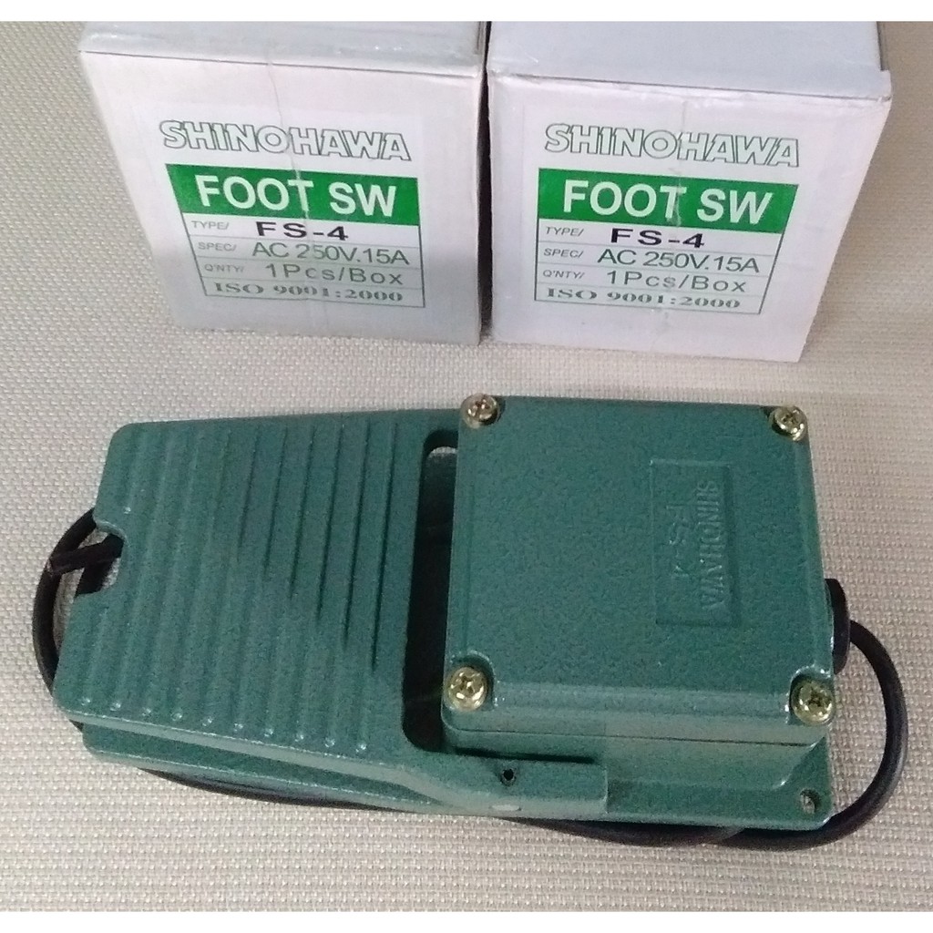 (1ชิ้น) Shinohawa Foot switch FS-4 ของแท้ สวิตช์เท้าเหยียบ กดติด-ปล่อยดับ