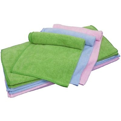 ชุดผ้าเช็ดรถ คละสี 12 ผืน ( Car Wash Towels Mix Color 12Pcs Set )