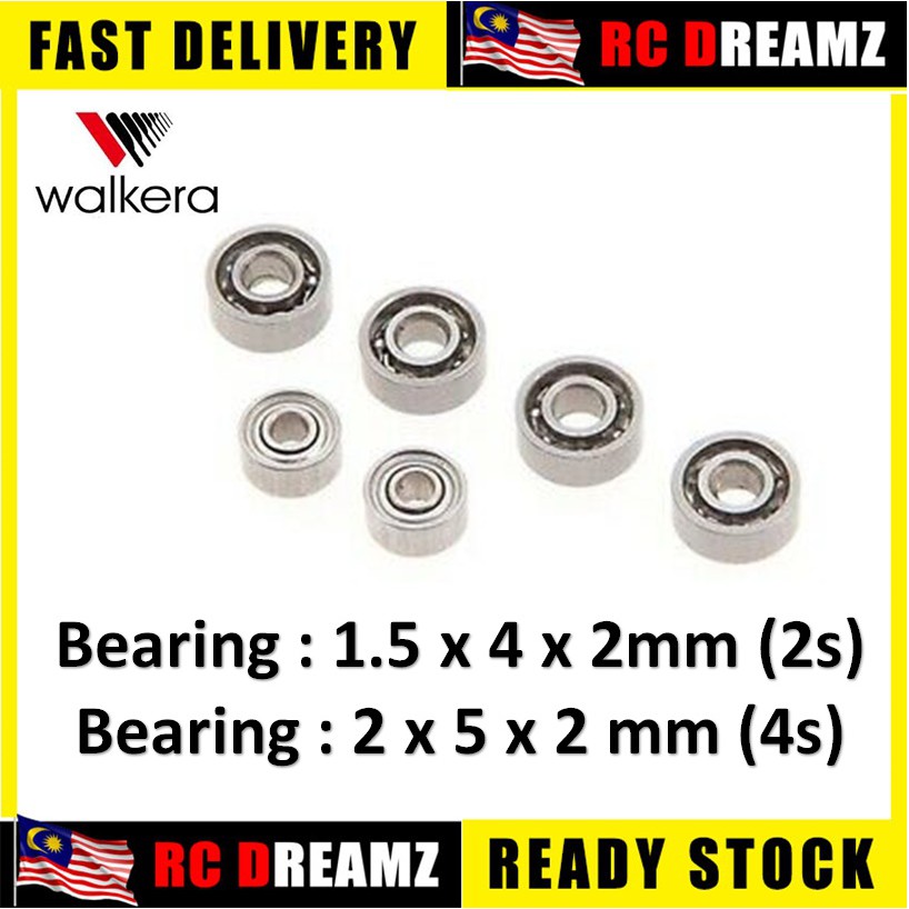Walkera อะไหล่ HM-V120D02S-Z-19 แบริ่ง 1.5x4x2 และ 2x5x2 ชุดสําหรับ Walkera V120