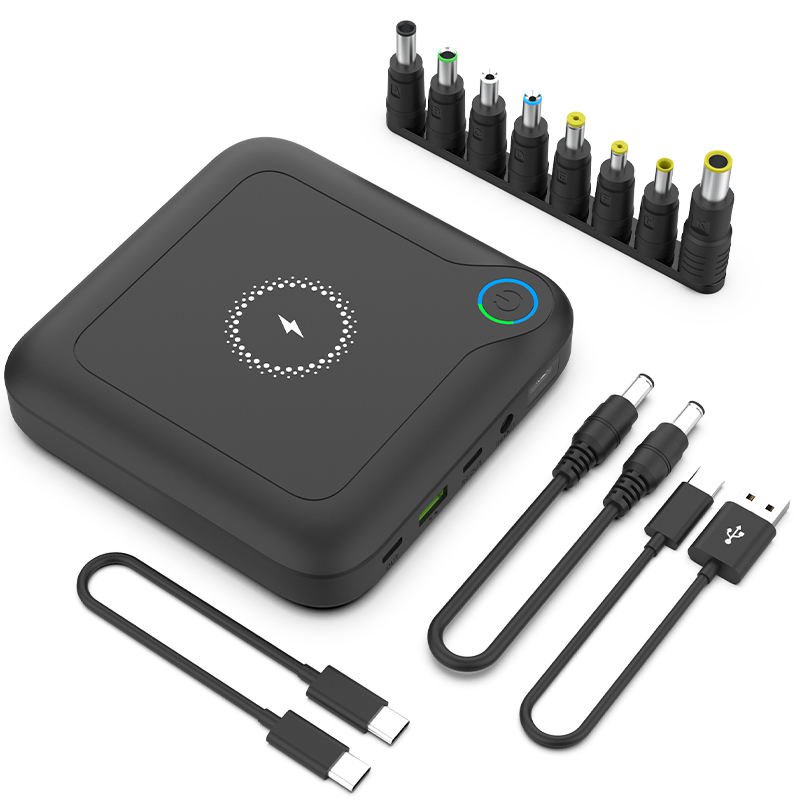 แบตเตอรี่ Laptop Powerbank PD 60W DC 5V 9V 12V 16.5V 19V 20V 24V External Battery Pack for MacBook Pro HP, Samsung, Dell #10