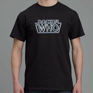 เสื้อยืด ผ้าฝ้าย 100% พิมพ์ลายกราฟิกโลโก้ Doctor Who Neon 80S Peter Davison Colin Baker