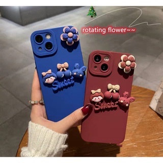 VIVO V23E 4g 5g V21 V21E Y76 Y72 Girl style Klein blue rotating flower toy case soft cover