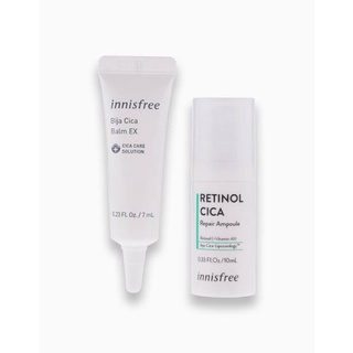 พร้อมส่ง Innisfree Retinol Cica Duo Kit, Retinol Cica Repair Ampoule, Biji Cica Balm EX