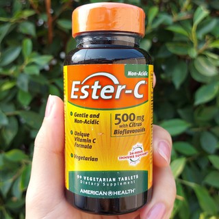 75% OFF Sale!! EXP. 07/23 เอสเตอร์-ซี Ester-C® 500mg with Citrus Bioflavonoids 90 Vegetarian Tablets (American Health®)