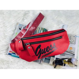 กระเป๋าคาดเอว GUESS Originals Logo Fanny Pack Black สินค้าจากชอป ของแท้ พร้อมส่ง