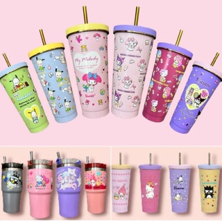 แก้วน้ำเก็บอุณหภูมิ มาพร้อมหลอด ลายการ์ตูน Sanrio ขนาดความจุ 500ml น่ารักสุดๆ ราคาใบละ 350 บาท