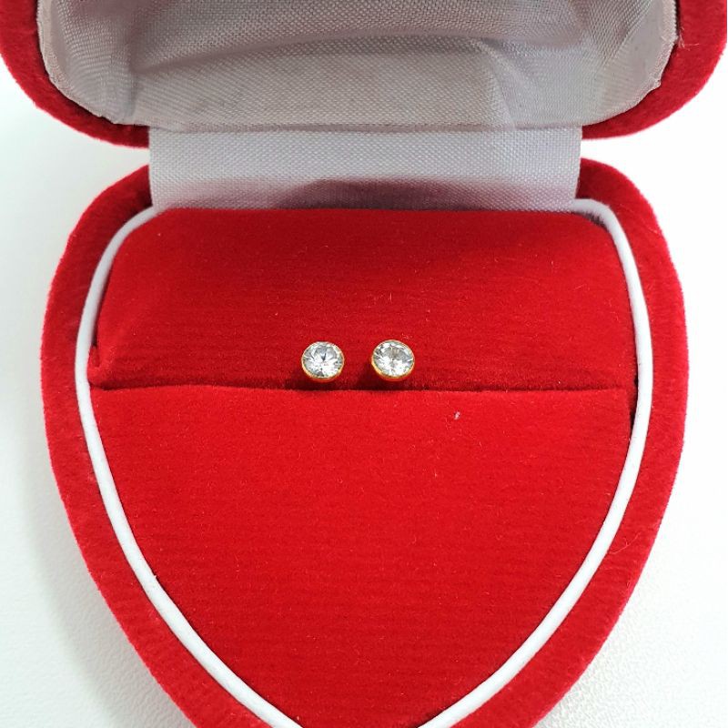 MATA 1/4 Gram Bird Eye Light Gold ต่างหูเจาะเด็ก