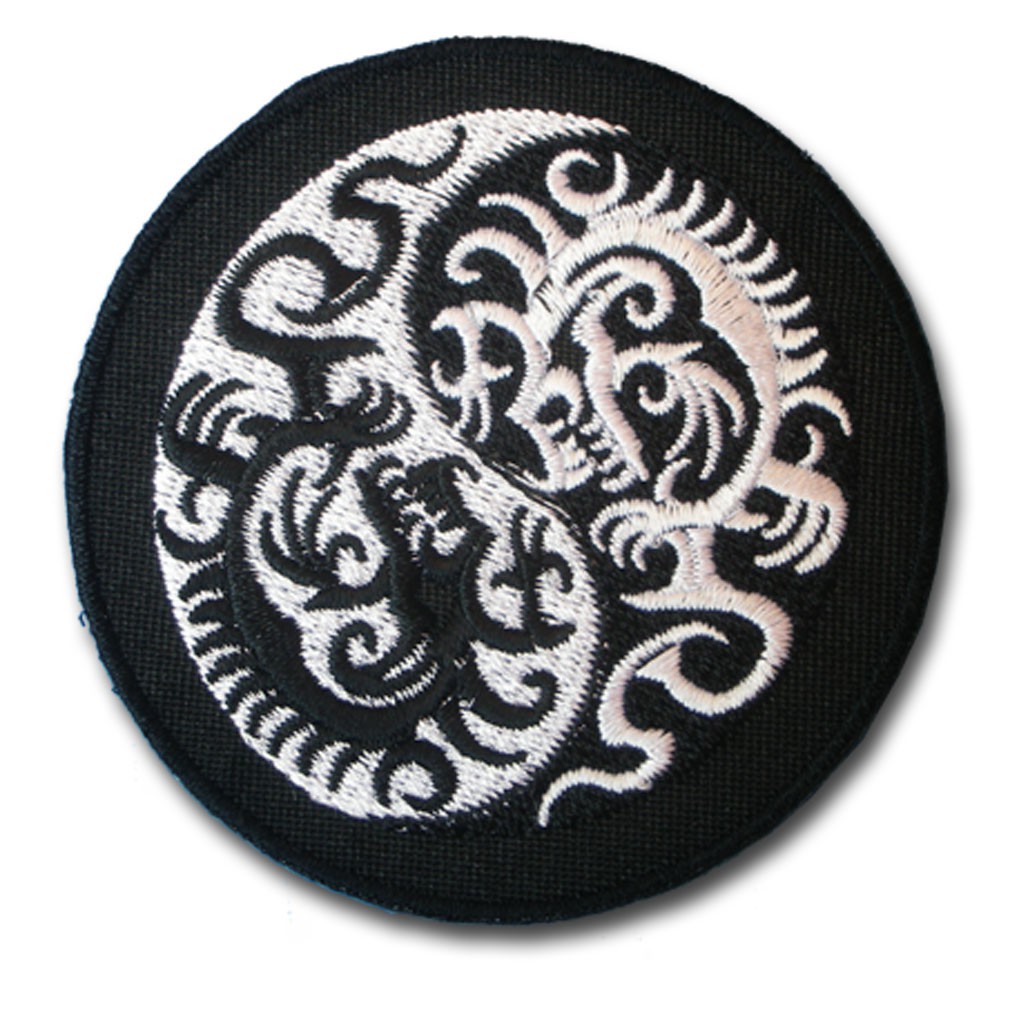 อาร์ม ตัวรีด ตัวรีดติดเสื้อ อาร์มติดเสื้อ ลาย Yin Yang Patch Sticker สติกเกอร์ หยิน หยาง  หยินหยาง ส