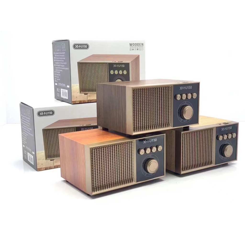 NEW XM-U150 ขาตั้งลำโพง Bluetooth ซับวูฟเฟอร์ Retro รูปที่ 2