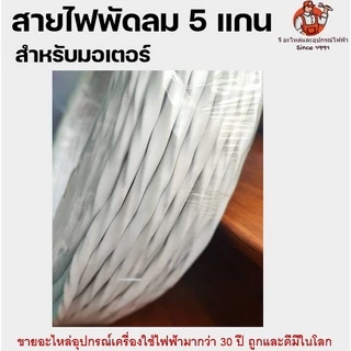 สายไฟพัดลม 5 แกน ยาว 1 เมตร สำหรับมอเตอร์ อะไหล่พัดลม