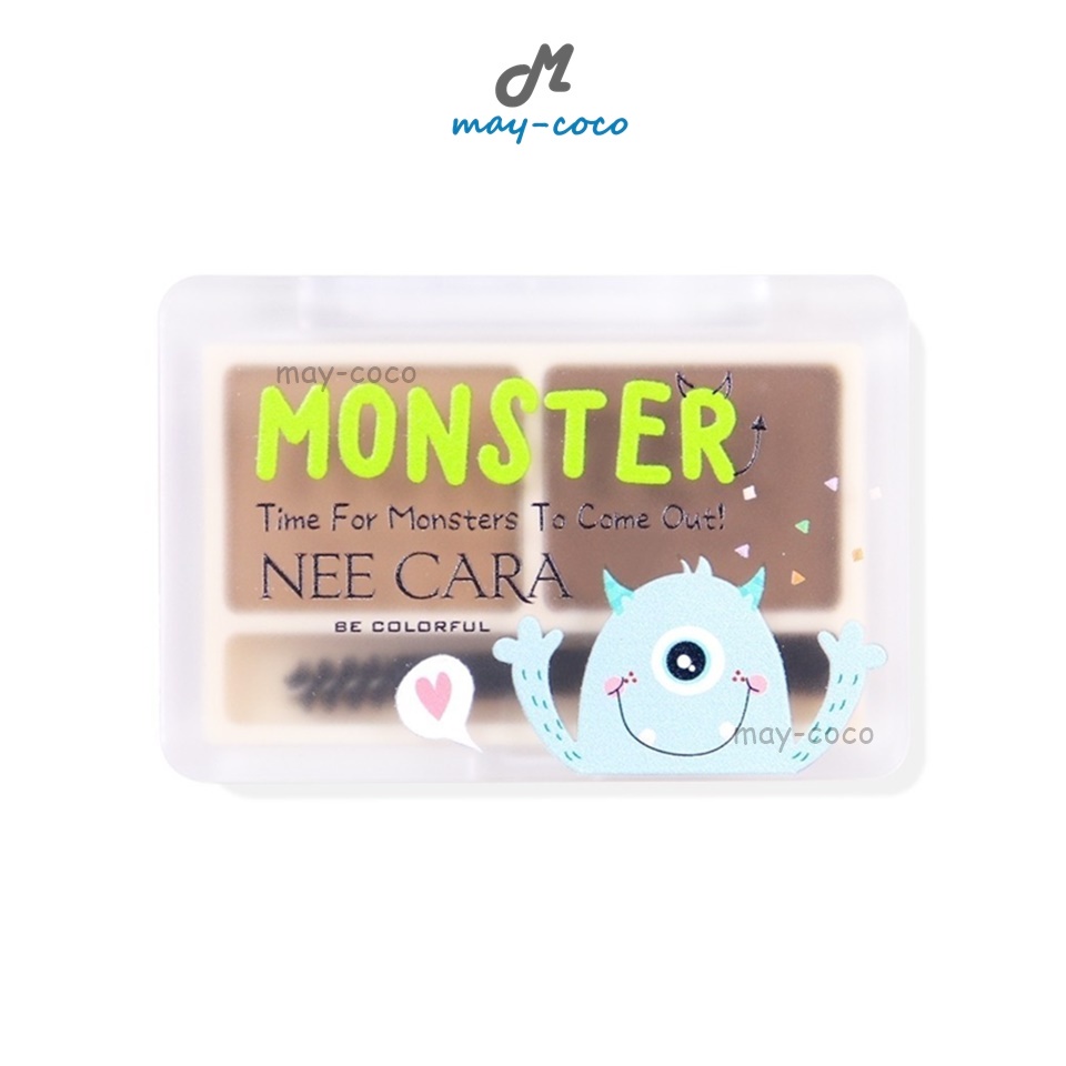 ถูก/แท้/มีไลฟ์ ฝุ่นคิ้ว Nee Cara Monster Brow Powder พาเลทคิ้ว เขียนคิ้ว สวย ติดทน