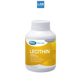 MEGA We Care Lecithin 1200 mg. 30 capsules - เมก้า วีแคร์ ผลิตภัณฑ์เสริมอาหารเลซิติน 1 ขวด บรรจุ 30 เม็ด