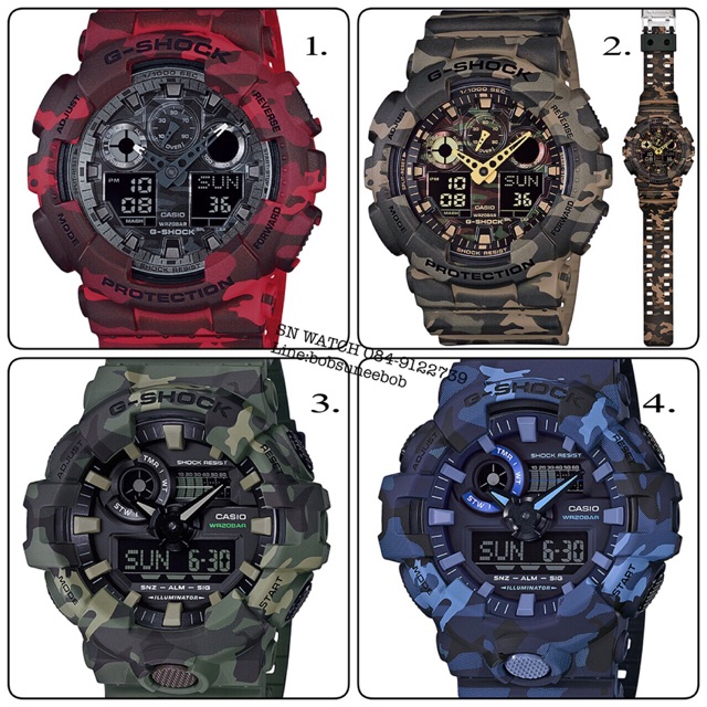 G SHOCK-CAMO ลายพราง,GA100CM, GA700CM