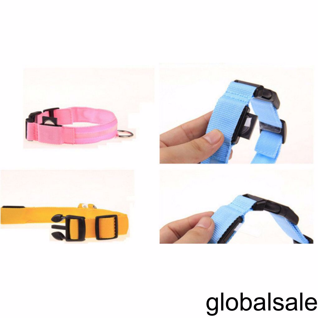 [GLOBAL] LED Pet Dog Collar Flashing Glow Dog Leash Neck Belt Collars