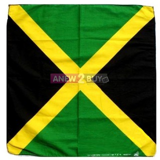 ผ้าลายธงชาติจาไมก้า ใช้พันคอหรือโพกหัวได้ (Bandana Jamaica Flag)