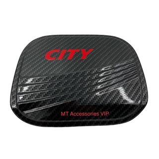 City ฮอนด้าซิตี้ ปี2014-2019 ครอบฝาถัง ลายแคฟล่าโลโก้แดง